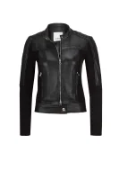 Diligente Leather Jacket Pinko черен