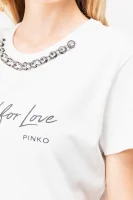 Тениска SANCIRE | Regular Fit Pinko бял