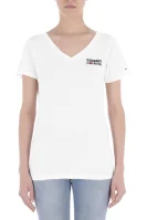 Тениска TJW LOGO V-NECK | Regular Fit Tommy Jeans бял