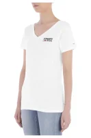 Тениска TJW LOGO V-NECK | Regular Fit Tommy Jeans бял
