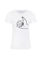 Тениска Temotive | Regular Fit BOSS ORANGE бял