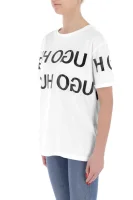 Тениска Denalisa_2 | Loose fit HUGO бял