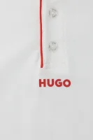 Поло/тениска с яка | Regular Fit HUGO KIDS бял