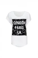 London Paris T-shirt GUESS бял