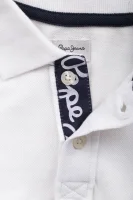 Поло/тениска с яка thor jr | Regular Fit Pepe Jeans London бял