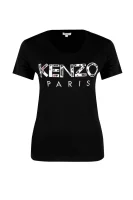 Тениска Leopard print | Classic fit Kenzo черен