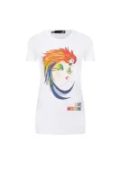 T-shirt | Regular Fit Love Moschino бял
