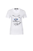 Choupette Sketch T-shirt Karl Lagerfeld бял