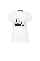 Karl&Choupette Music T-shirt Karl Lagerfeld бял
